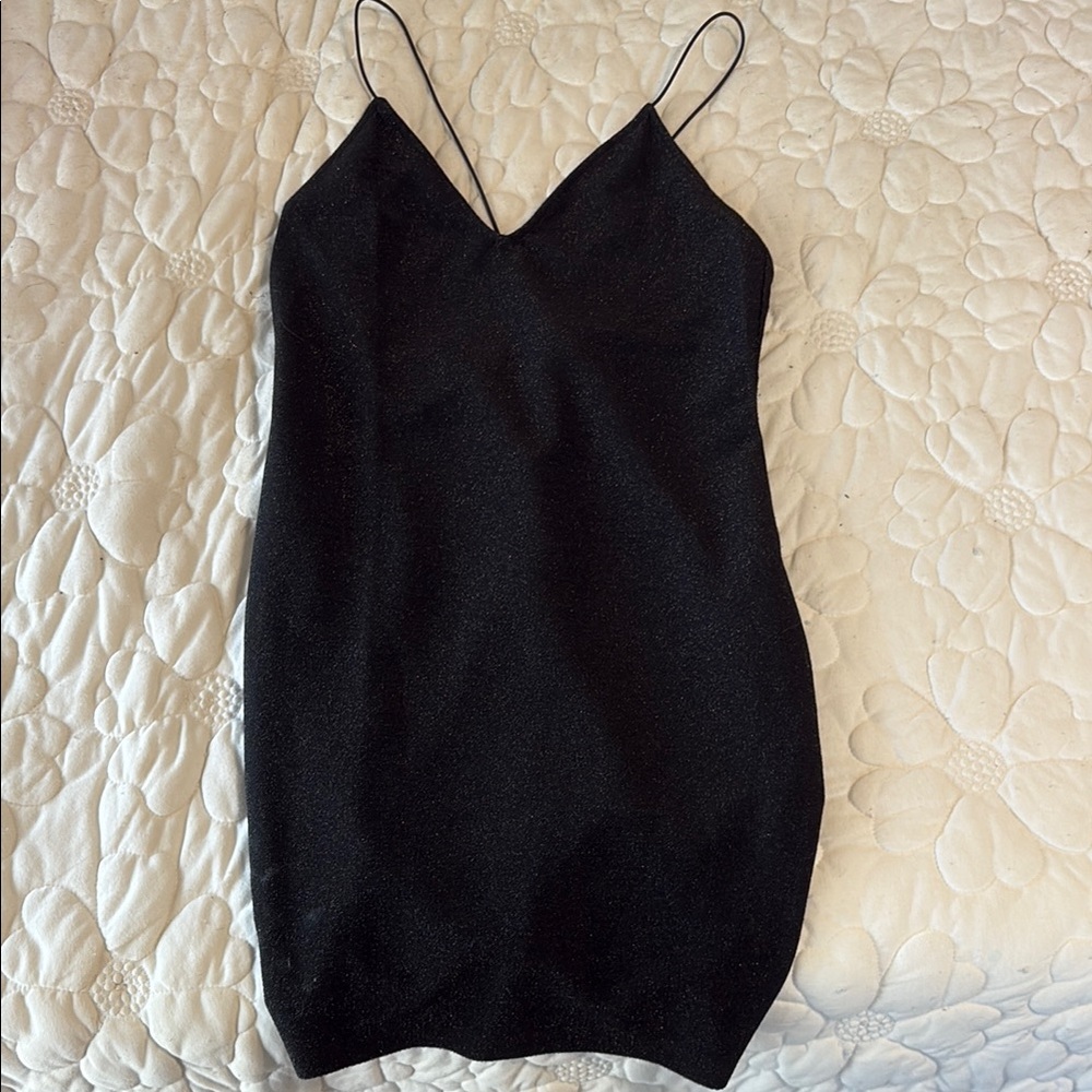 Divided Black Mini Dress